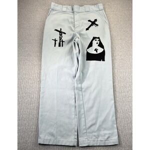Dickies death punk rock &‎ Roll Women (30X26) relaxed fit high rise custom pants